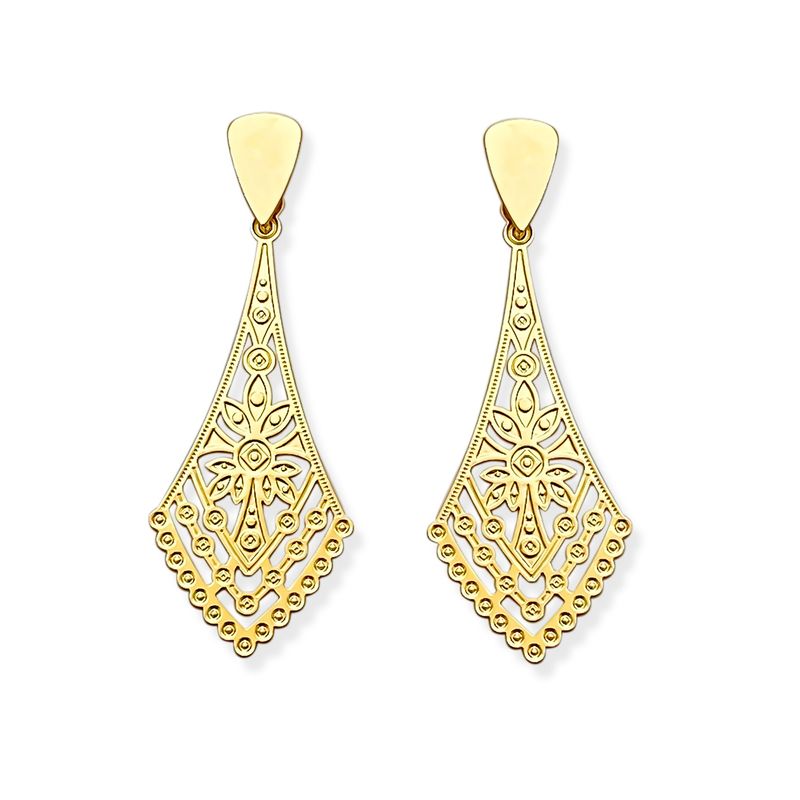 ANDREA COGGIOLA JOYAS - Aros Azahar Enchapado Oro 18K