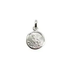 ANDREA COGGIOLA JOYAS - Colgante Medalla Arcángel Miguel Plata Fina 925