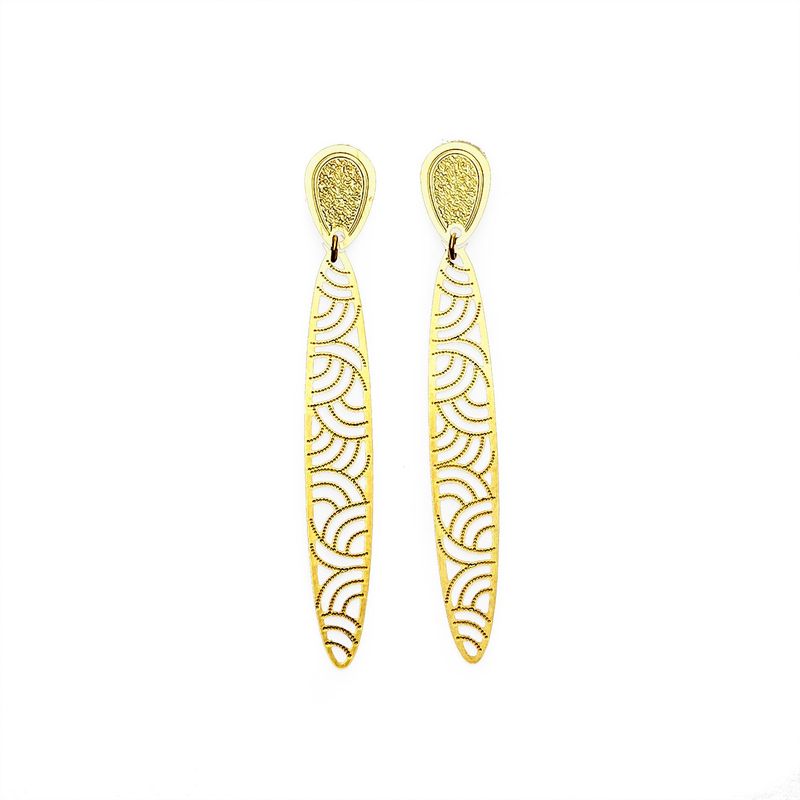 ANDREA COGGIOLA JOYAS - Aros Olimpia Enchapado Oro 18K
