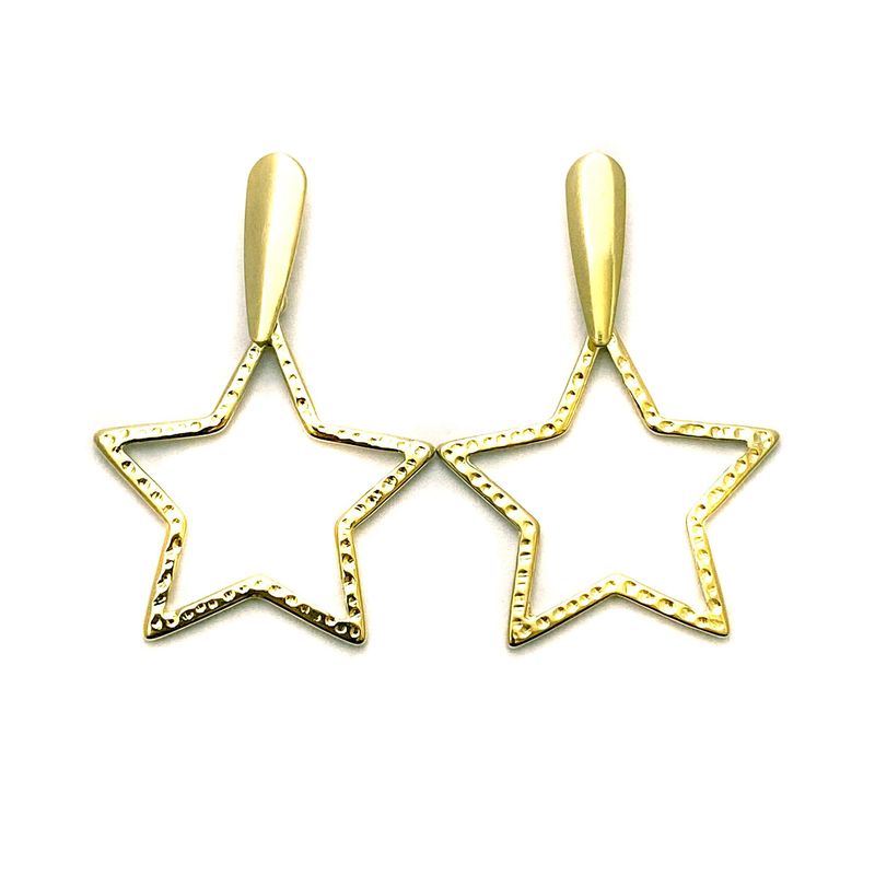ANDREA COGGIOLA JOYAS - Aros Estrella Colgante Enchapado Oro 18K