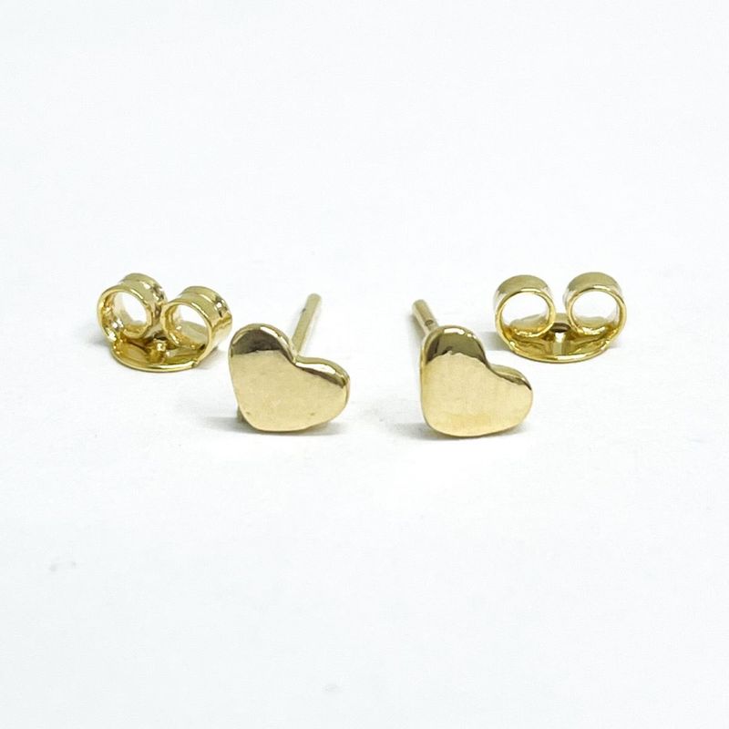 GENERICO - Aros Mujer corazón liso Bañado en Oro Philippa Joyas