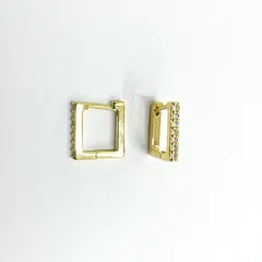 GENERICO - Aros Mujer Argollas Belén circones Bañado en Oro Philippa Joyas
