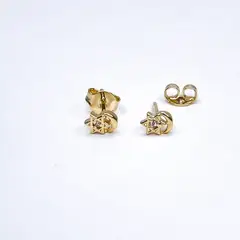 GENERICO - Aros Mujer mini estrella-luna Bañado en Oro Philippa Joyas