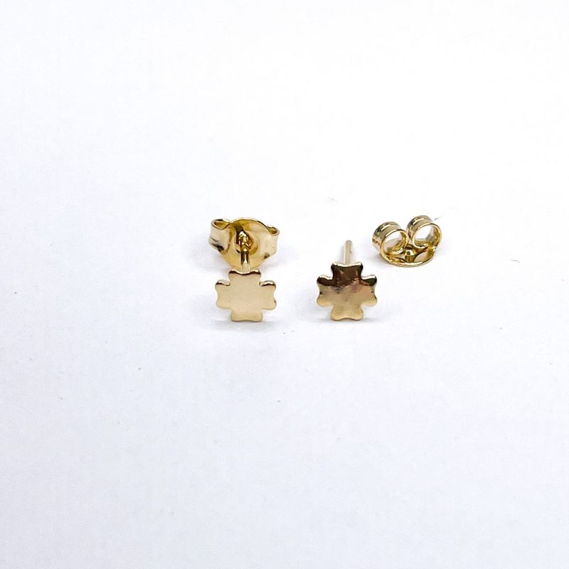 GENERICO - Aros Mujer cruz lisa Bañado en Oro Philippa Joyas