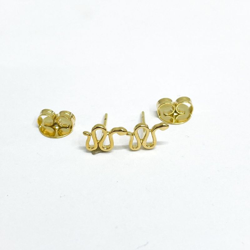 GENERICO - Aros Mujer culebra Bañado en Oro Philippa Joyas