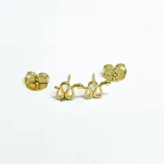 GENERICO - Aros Mujer culebra Bañado en Oro Philippa Joyas