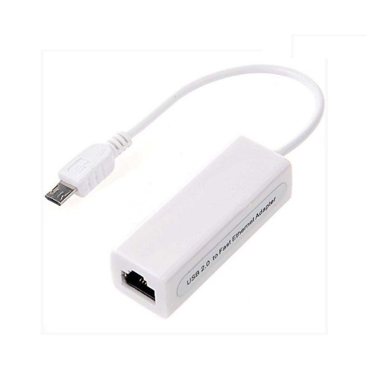 GENERICO - Adaptador Ethernet RJ45 a Micro USB Puerto Adapter