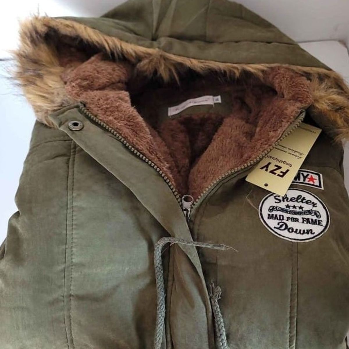 GENERICO - Chaqueta army mujer chiporro verde militar