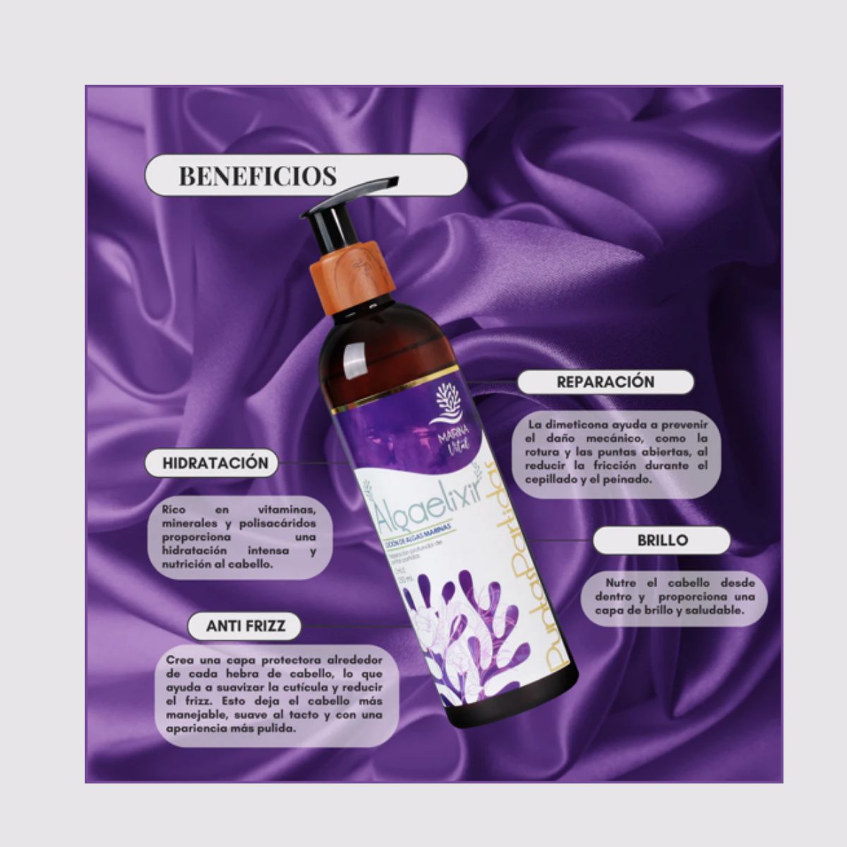 MARINA VITAL - Locion Puntas Partidas Algaelixir 250 Ml