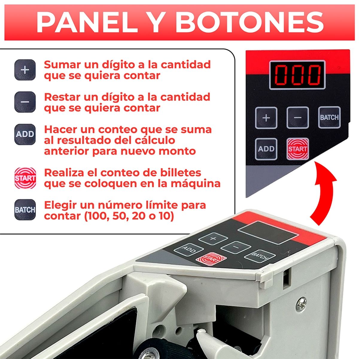 GENERICO - Contadora De Billetes Mini Handy Money Efectivo Dinero