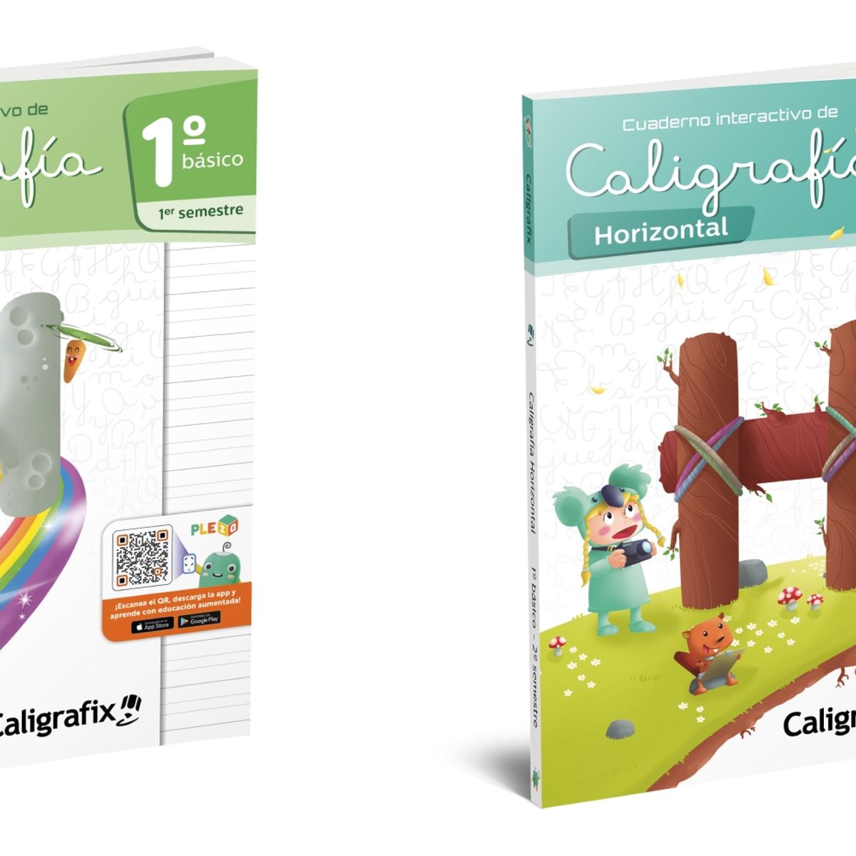 CALIGRAFIX - Pack Caligrafix 1 Basico Horizontal 1 y 2 Semestre, Edicion Actualizada