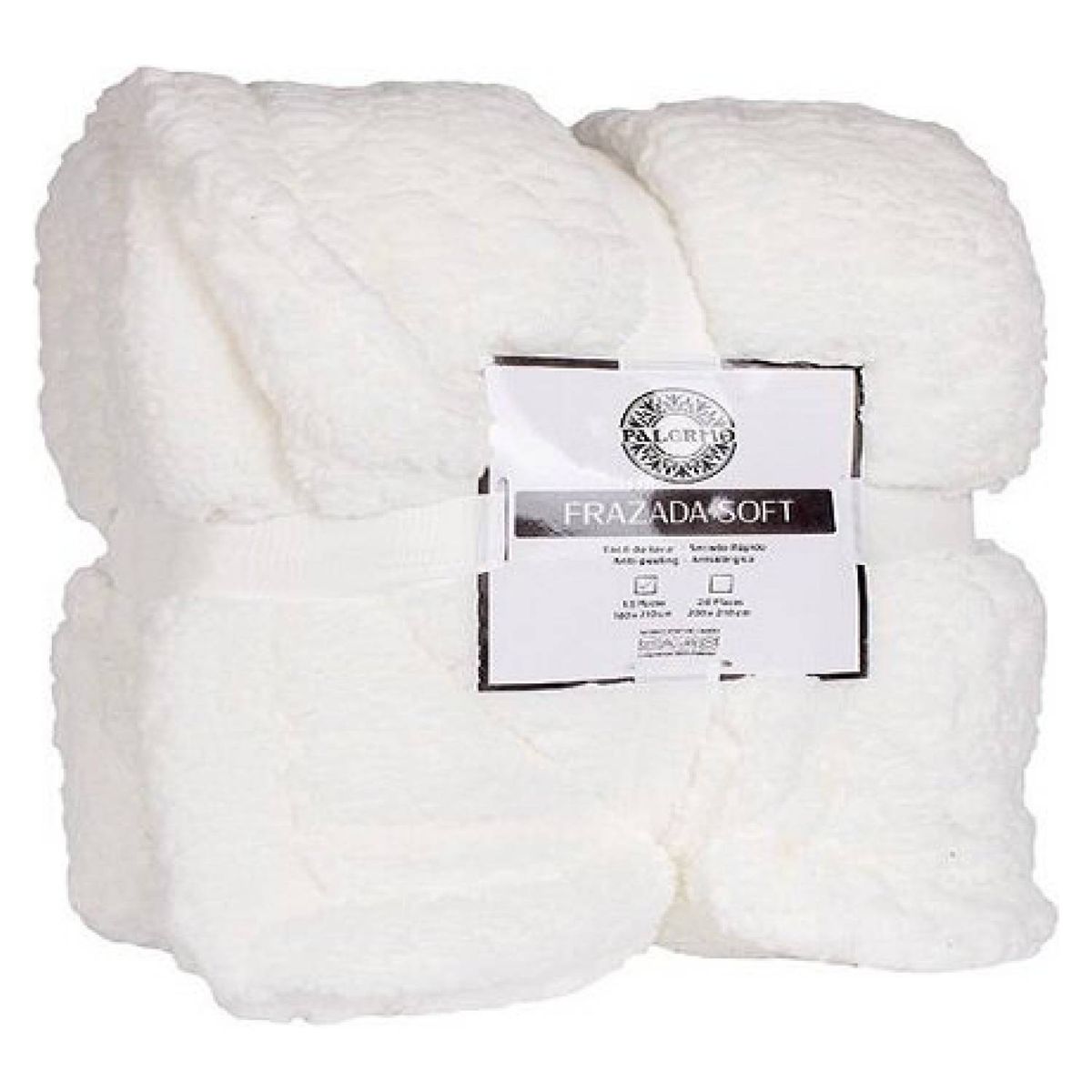 GENERICO - Frazada soft blanco 1.5 plaza