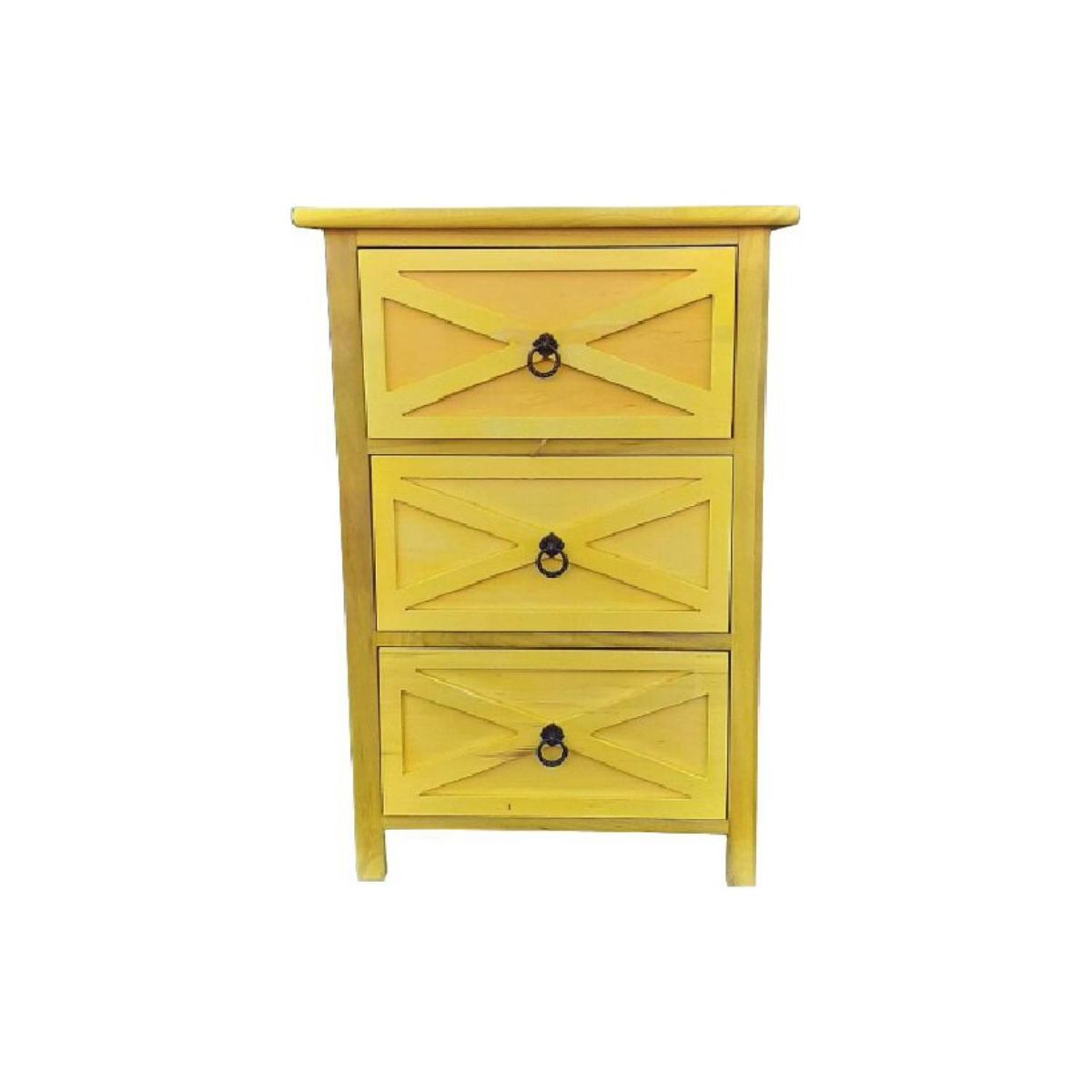 INTERACTIVE STORE - Velador /  cajonera mostaza 3 cajones