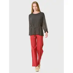 BOUS - Blusa Plizada Italiana Negro