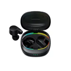 GTC - Audífonos Inalámbricos Earbuds Bluetooth TWS Waterproof RGB - Negro