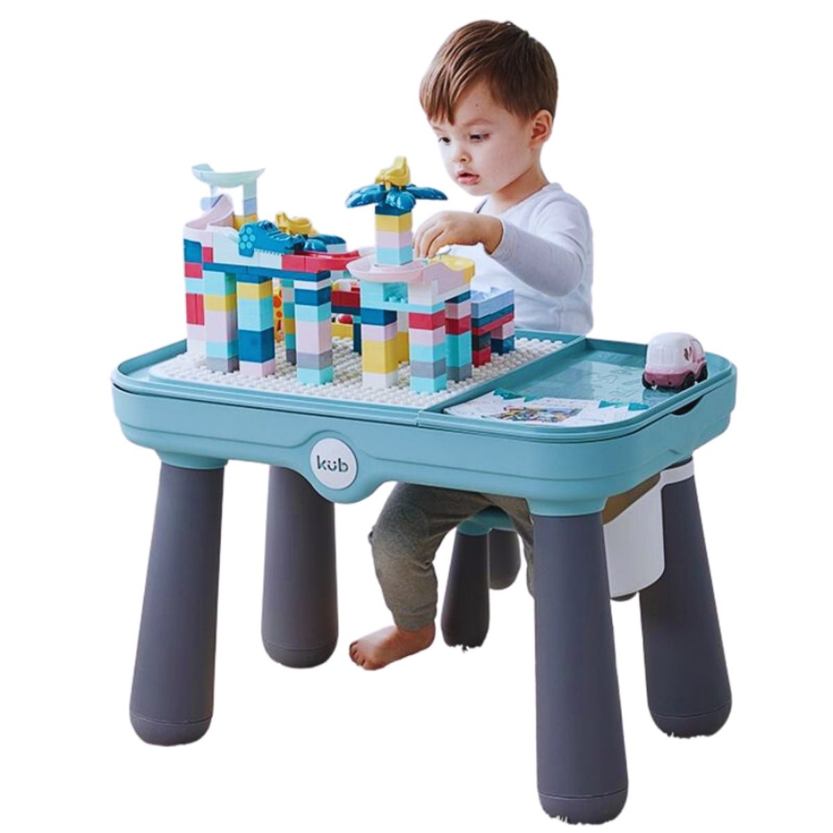 MUNDINFANS - Mesa de Actividades con Tabla para Bloques de construcción