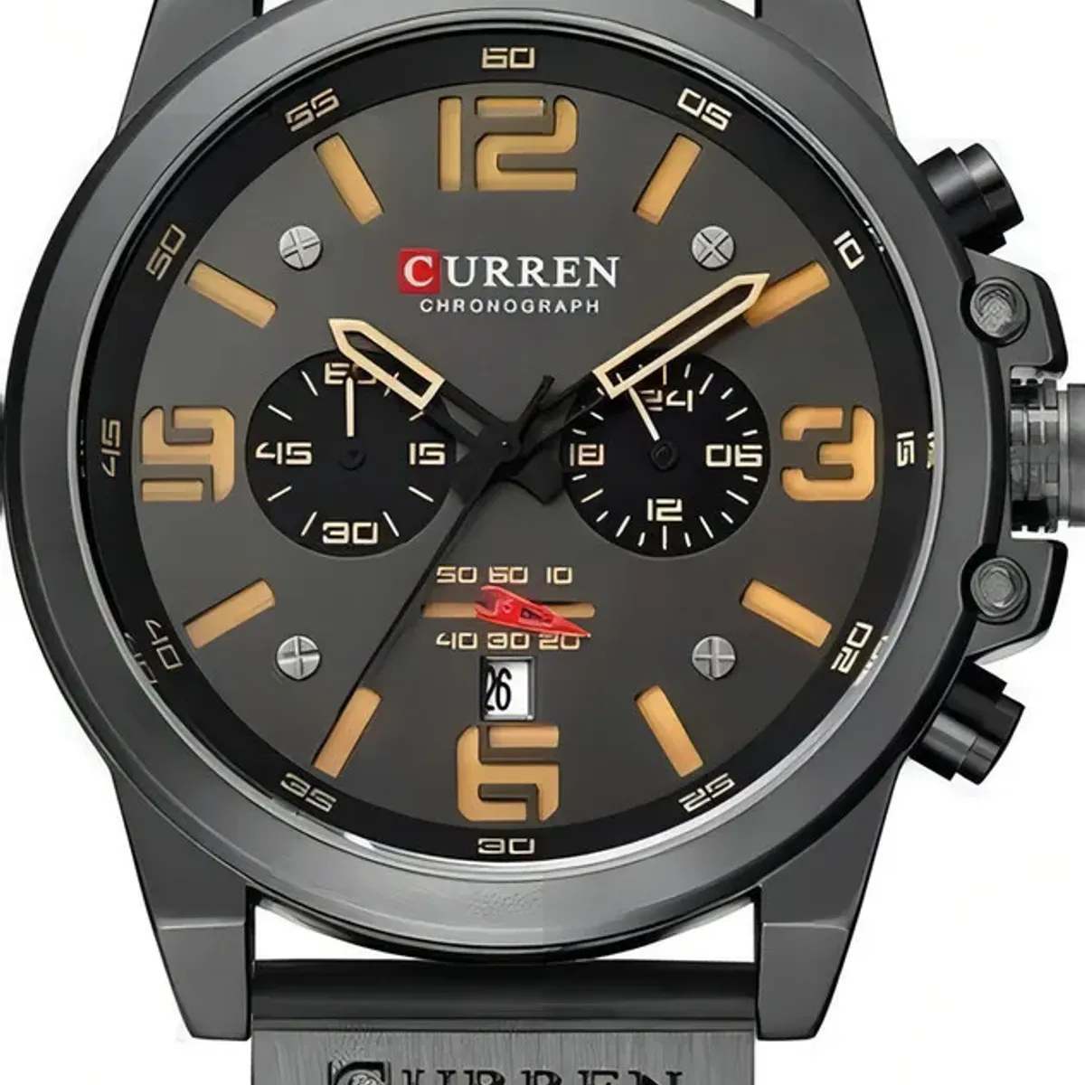 CURREN - Reloj Curren Hombre Elegante Pulsera Cuero Cuarzo Cronógrafo