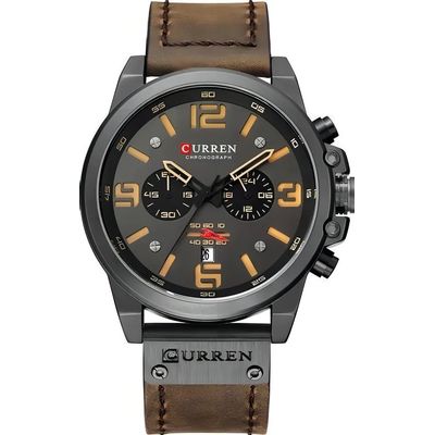 Imagen 2 del producto Reloj Hombre Elegante Pulsera Cuero Cuarzo Cronógrafo