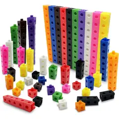 PANGUI TOYS - 100 Cubos de Encaje Unifix - Matemáticas - Método Singapur