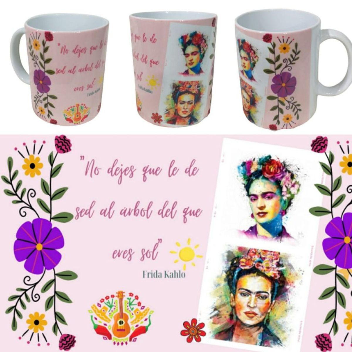 GENERICO - Taza Decorada Frida Kahlo