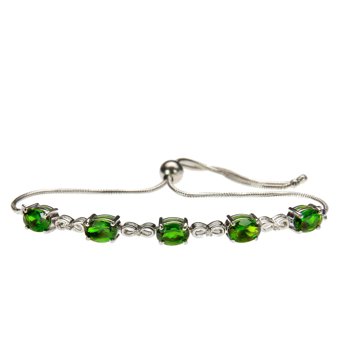 ALYN B JOYAS - Pulsera de Plata 925 gemas de Diapsido y Zircones