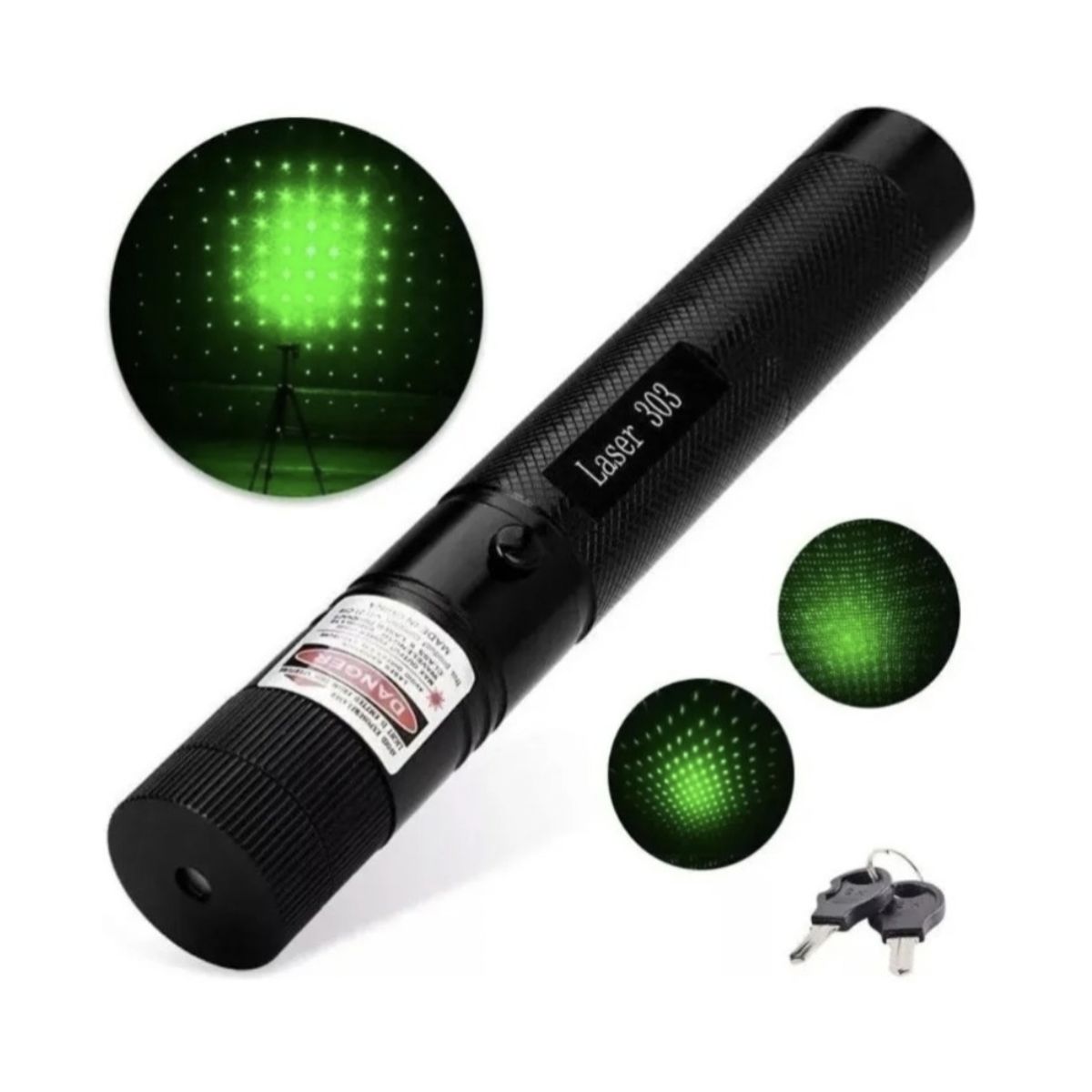 GENERICO - Puntero Astronómico Verde Batería 10000 Mw