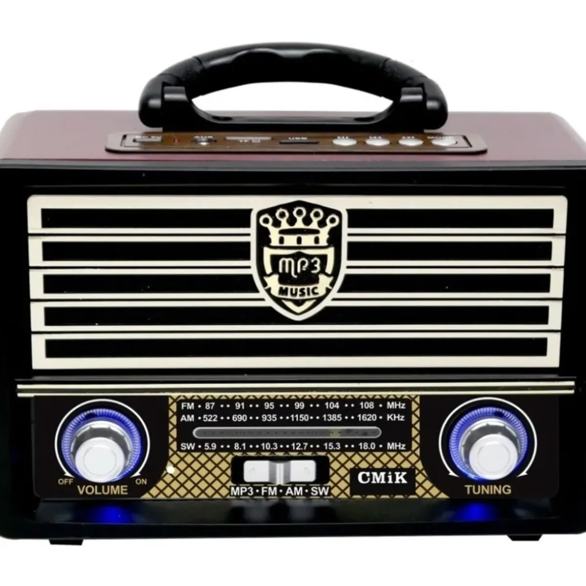 GENERICO - Radio Portátil Mini Retro Vintage Usb Sd Mp3 Envío Gratis
