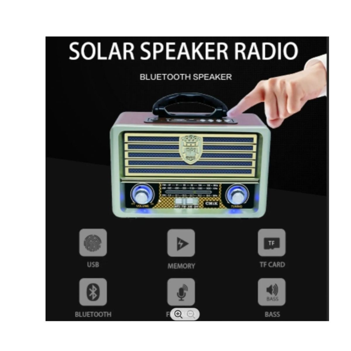 GENERICO - Radio Portátil Mini Retro Vintage Usb Sd Mp3 Envío Gratis