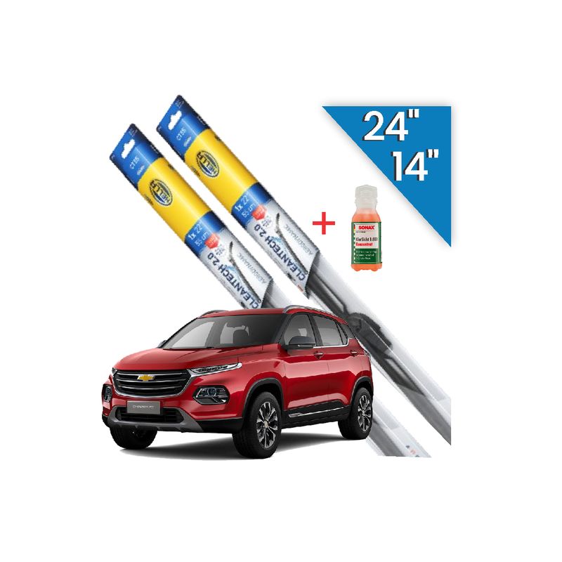 HELLA - Kit Plumillas 24″ y 14″ Limpiaparabrisas Chevrolet Groove