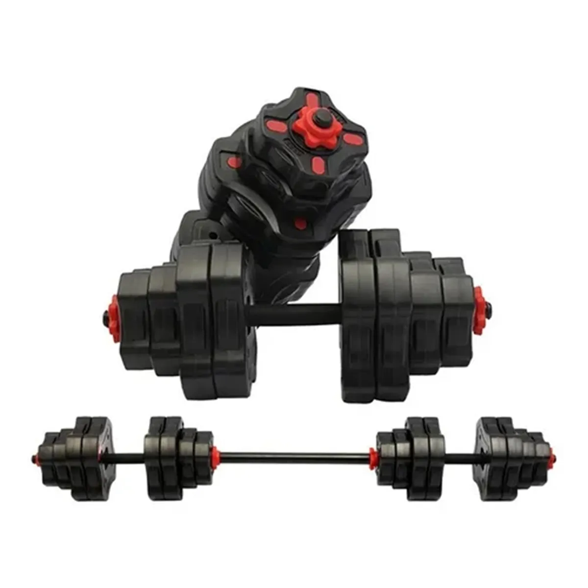 SDFIT - Pack 20 kg mancuernas + Unión barra vinyl deluxe Ds122-20