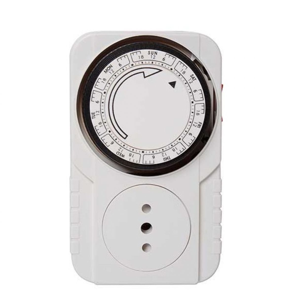 GENERICO - Timer Temporizador Eléctrico Analogico 24 Horas Adaptador