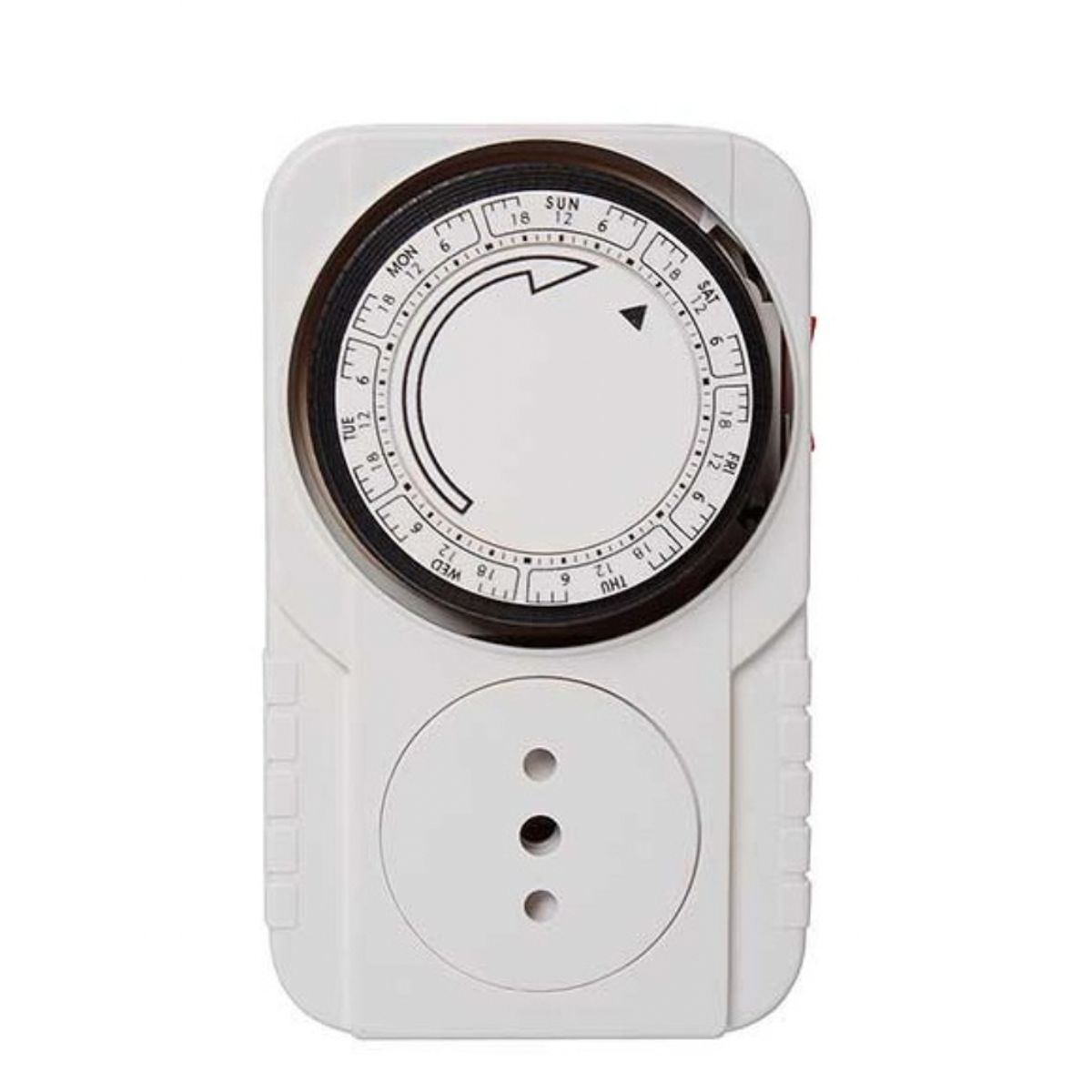 GENERICO - Timer Temporizador Eléctrico Analogico 24 Horas Adaptador