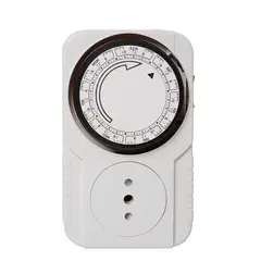 GENERICO - Timer Temporizador Eléctrico Analogico 24 Horas Adaptador