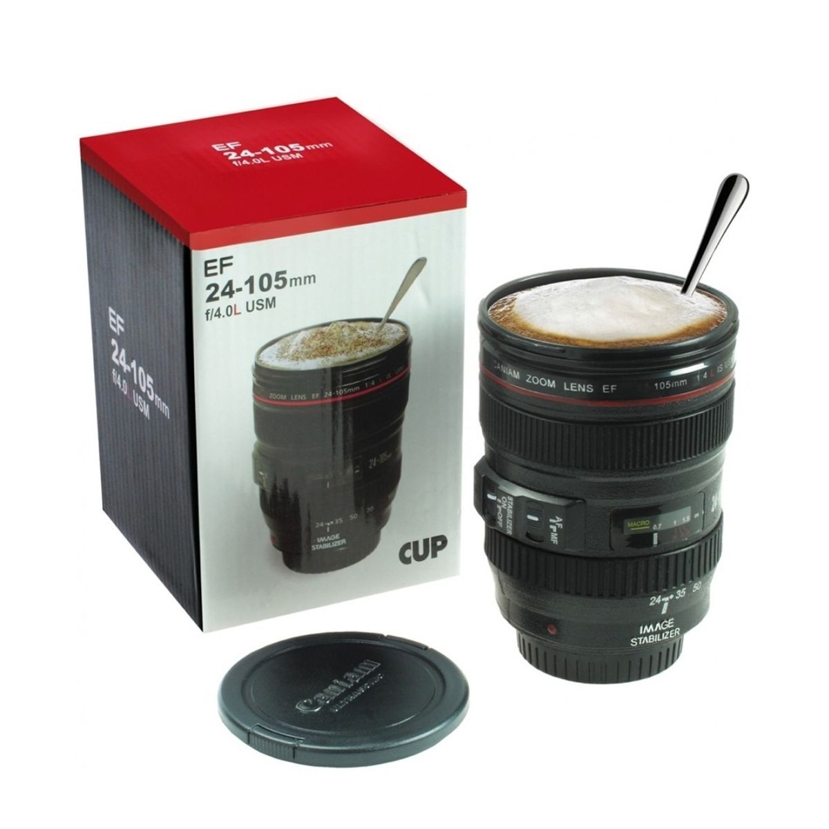 GENERICO - Tazón Taza Mug Vaso Con Forma De Lente Cámara Fotográfica