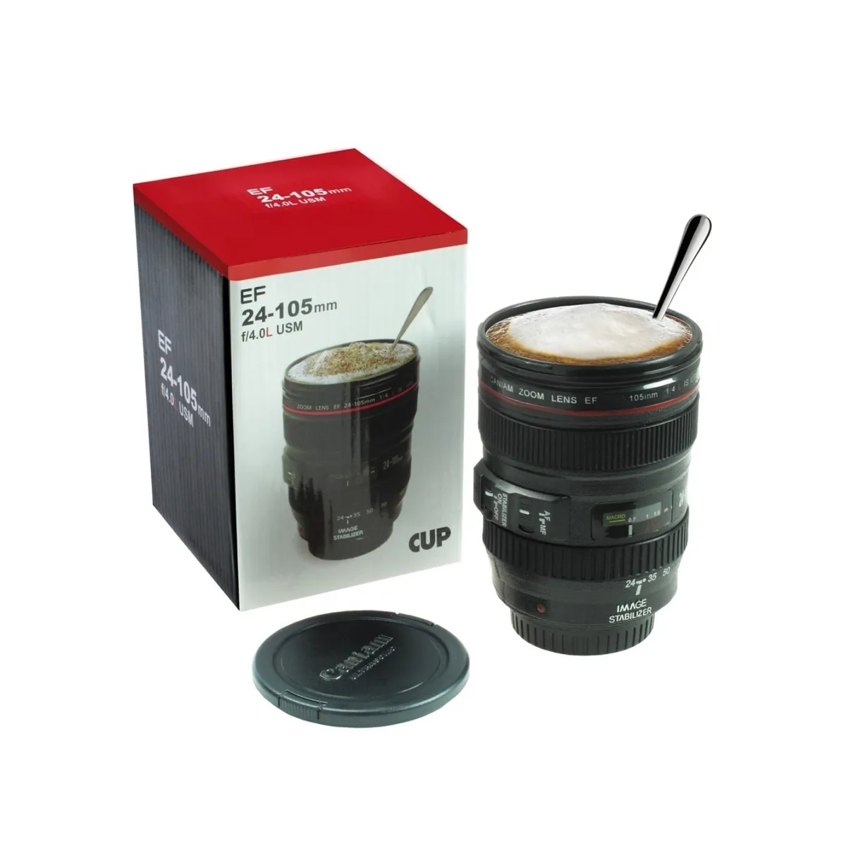 GENERICO - Tazón Taza Mug Vaso Con Forma De Lente Cámara Fotográfica
