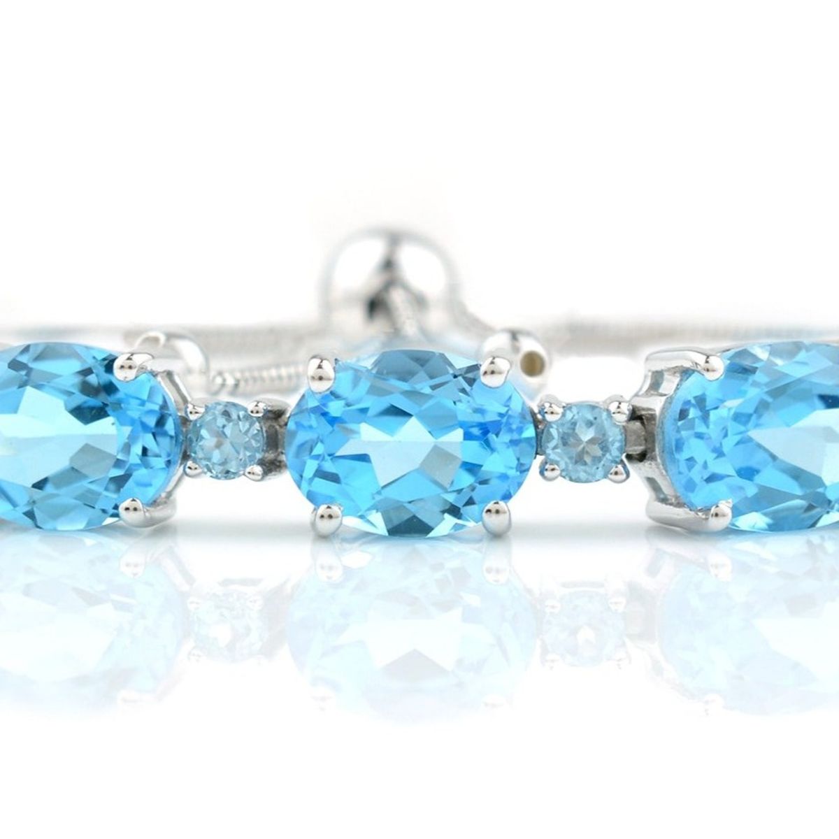 ALYN B JOYAS - Pulsera de Plata 925 con gemas de Topacio Swiss