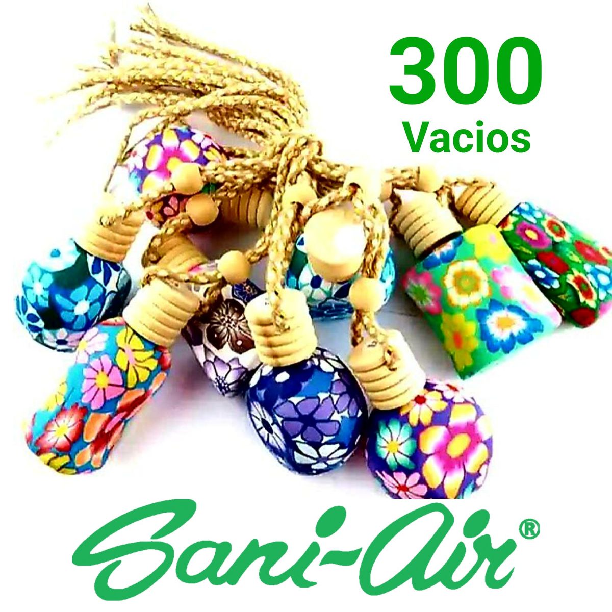 GENERICO - PACK 300 SANI AIR BOTELLITAS COLGANTES VACIOS PARA RELLENAR