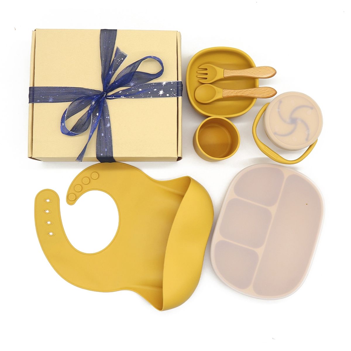 ALLMEDIKAL - Set de Alimentación Silicona Bebé ALLMEDIKAL 7 pcs