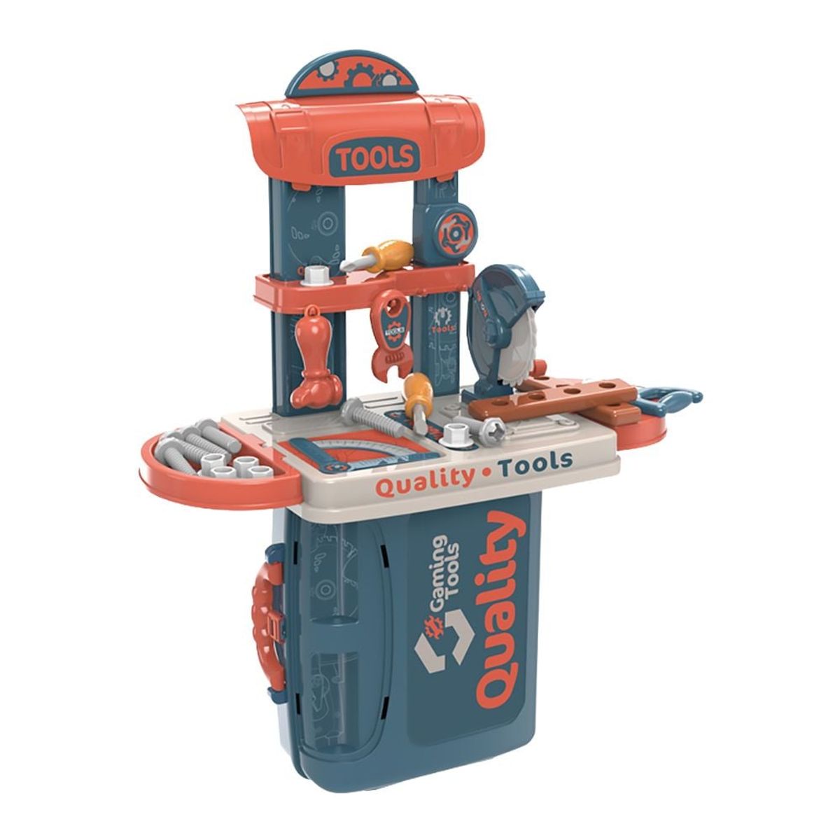 SPACEZAT - Maletin Herramientas de Juguete 3en1 Azul