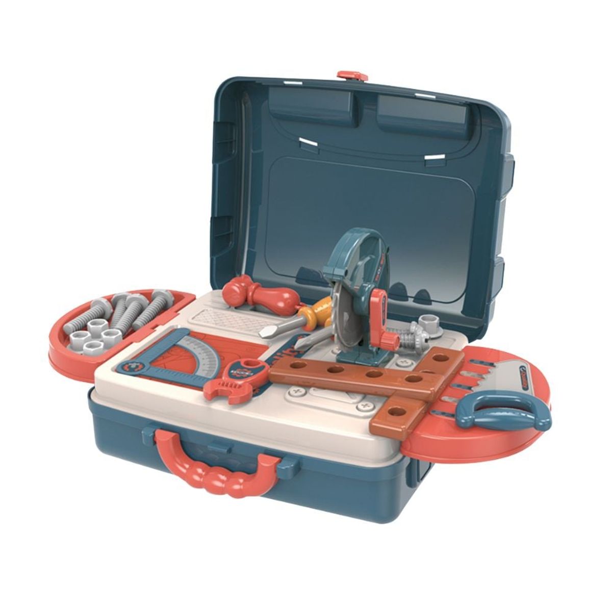 SPACEZAT - Maletin Herramientas de Juguete 3en1 Azul