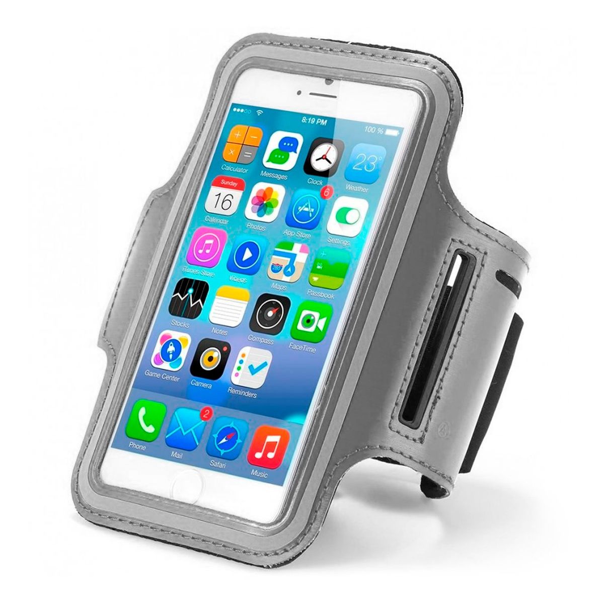 GENERICO - Brazalete Deportivo Impermeable Porta Celular Brazo Gris - Lifemax