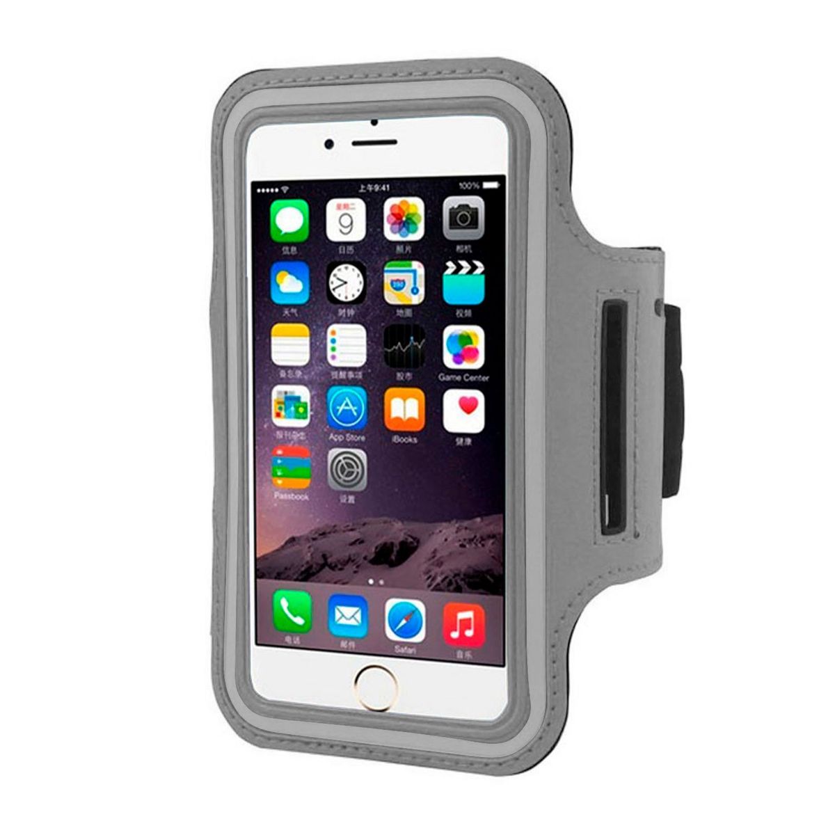 GENERICO - Brazalete Deportivo Impermeable Porta Celular Brazo Gris - Lifemax