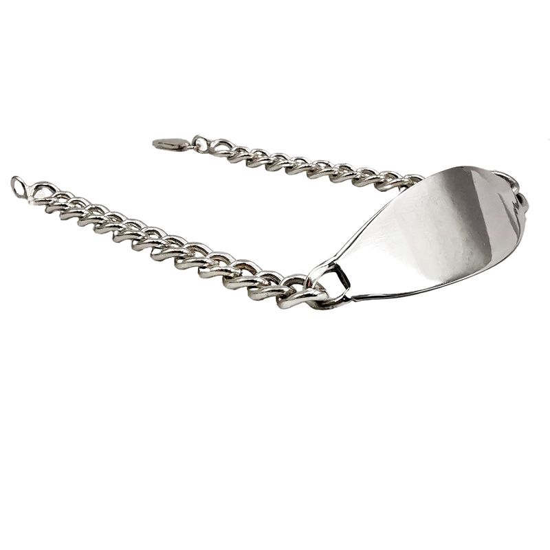 JOYAS MYTOKE - Pulsera Piocha Ancha Gruesa Grumet Plata Fina 980 Hombre