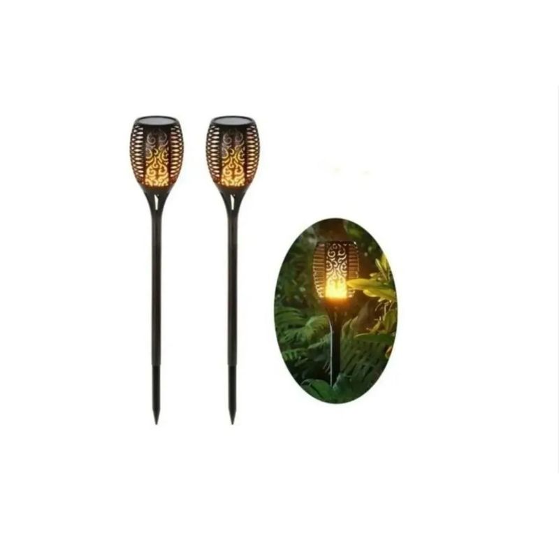 GENERICO - Luz Solar Estaca Estilo Antorcha Para Jardín Al Aire Libre