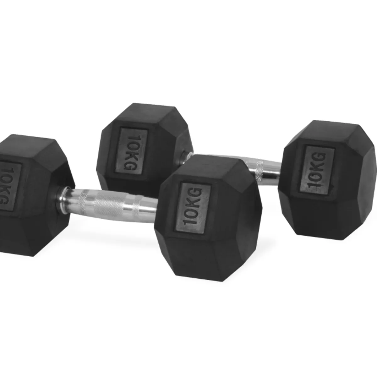 BASKO FITNESS - Mancuernas Hexagonales Par 10 Kg