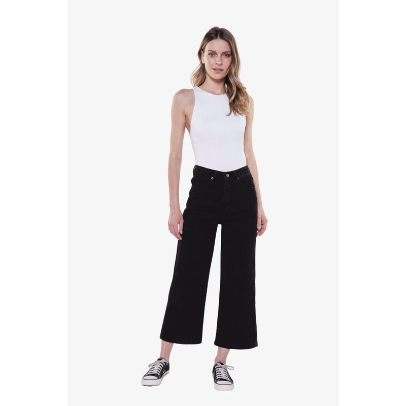 JACINTA TIENDA - Jeans Bianca midi negro Jacinta Tienda