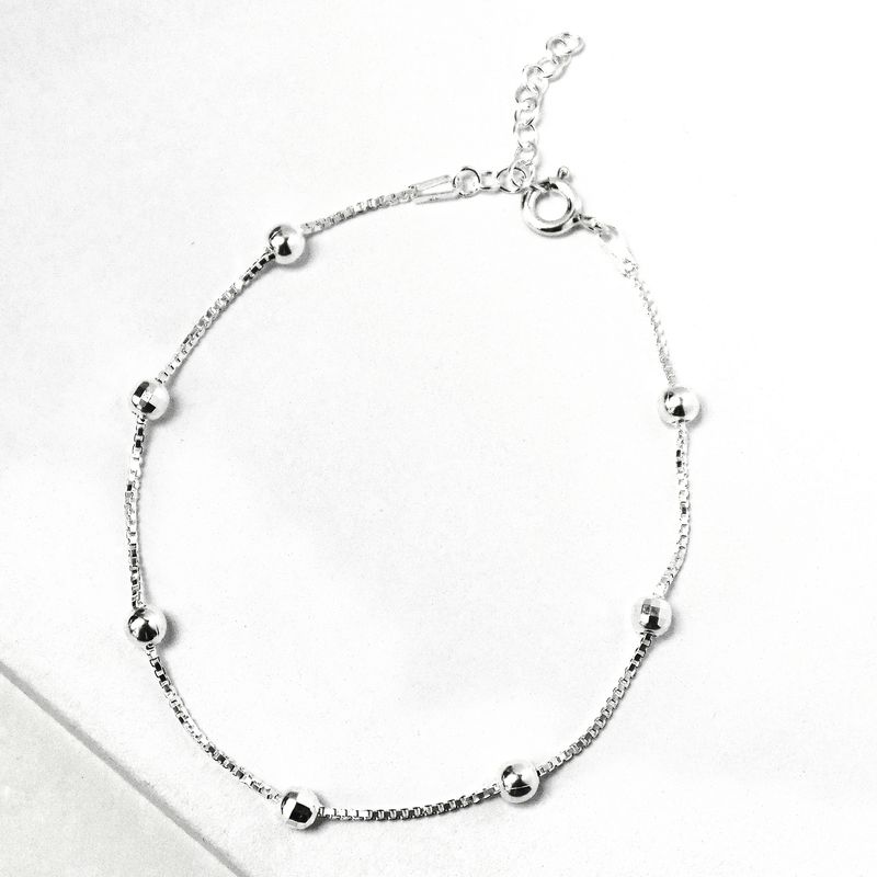 ANDREA COGGIOLA JOYAS - Pulsera Bolitas Plata Fina 925
