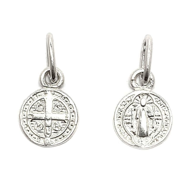 ANDREA COGGIOLA JOYAS - Colgante Medalla San Benito 10mm Plata Fina 925