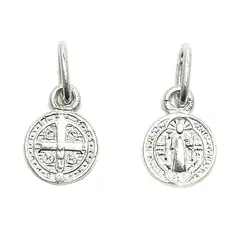 COGGIOLA - Colgante Medalla San Benito 10mm Plata Fina 925