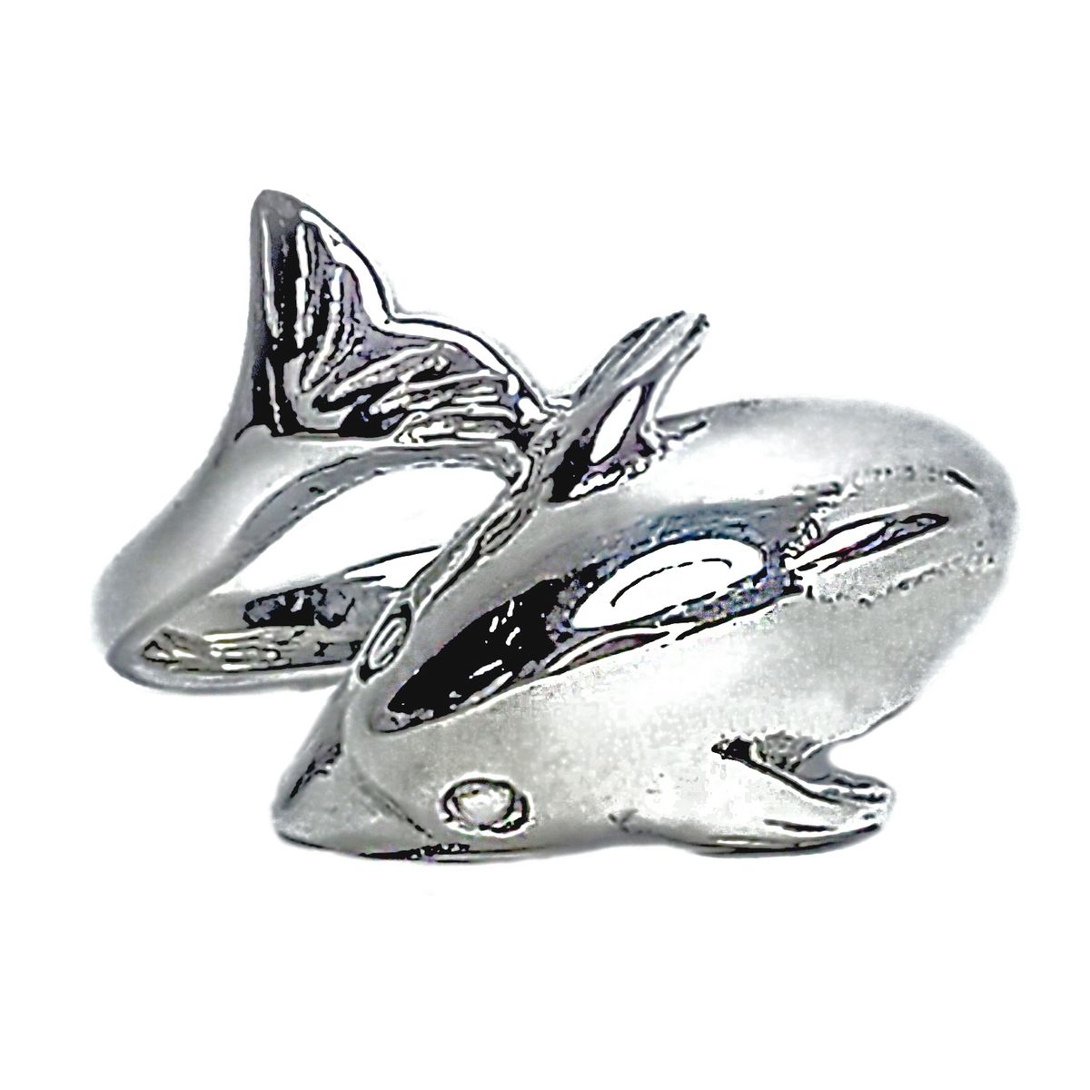 COGGIOLA - Anillo Delfín #14 Plata Fina 925